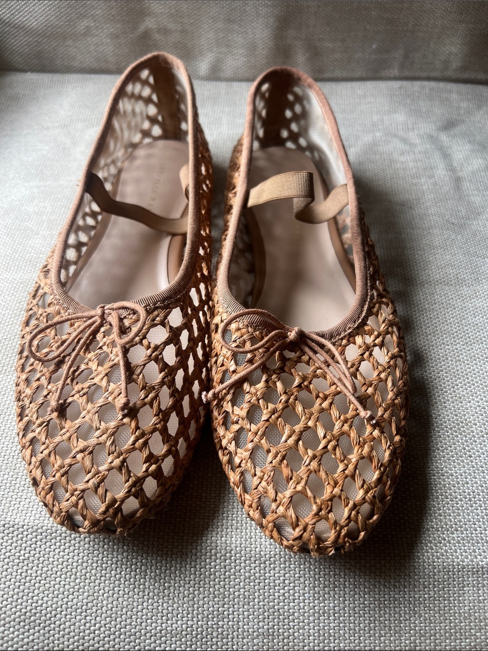Loeffler Randall Woven Ballet Flats in Tan